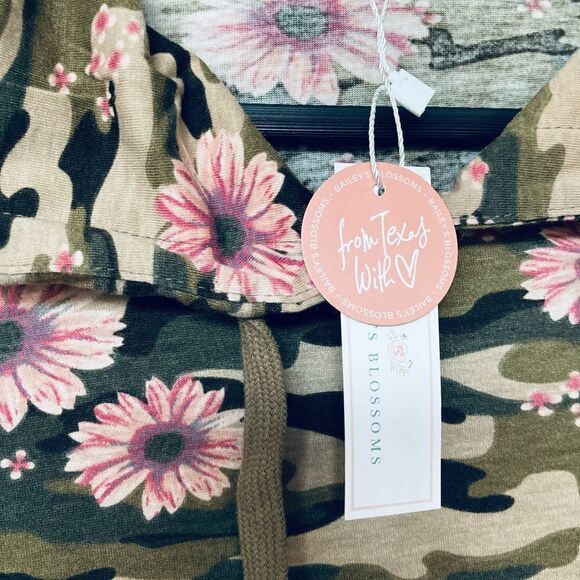 Floral Camo Camouflage Lightweight Lounge Hoodie - Picture 7 of 7